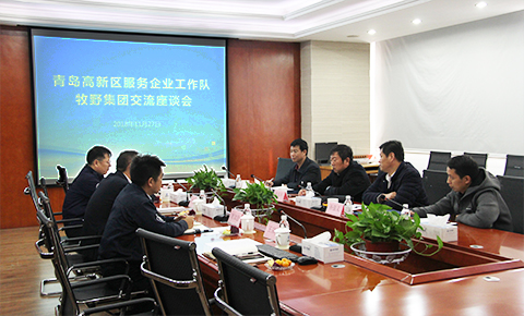 青島高新區(qū)服務(wù)企業(yè)工作隊(duì)赴牧野集團(tuán)交流座談會(huì)